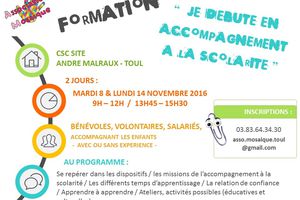 FORMATION : "Je débute en accompagnement à la scolarité "