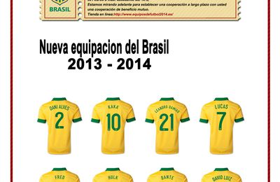 camisetas de futbol,camiseta brasil,equipacion brasil 2013