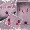 Ensemble collier et boucles d'oreilles en fimo