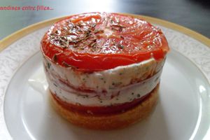 Petit cheesecake chèvre tomate