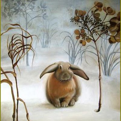 lapins, lièvres en peinture et illustrations -  Jean Bradbury