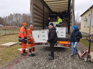 206ème camion : direction la ville de Nisko (Pologne) pour l'accueil des réfugiés