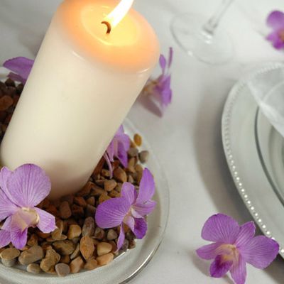 orchidées pour décoration de table de mariage