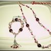 Parure Murano et quartz rose