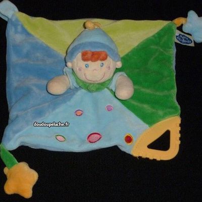 doudou lutin garçon plat bleu vert mots d'enfants 