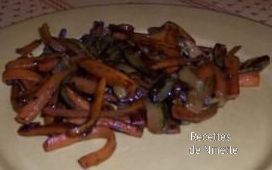 Courgettes et carottes sautées à la fleur de sel