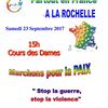 Samedi 23 septembre 2017- 15h00, MARCHE POUR LA PAIX !