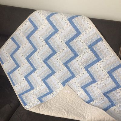Baby quilt bleu