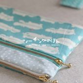 Free Sewing Pattern, Tutorial and Video - Double zip pouch