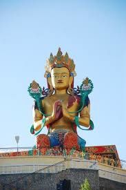 La grande Statue du Bouddha Maitreya, vallée de la Nubra, Inde