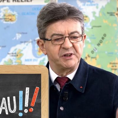 Critiqué par des enfants de "Au tableau !", Jean-Luc Mélenchon accuse "C à vous" de manipulation