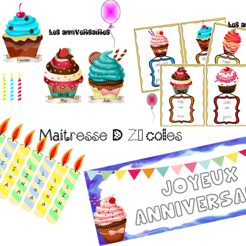 Anniversaires Cupcakes Mes Tresses D Zecolles