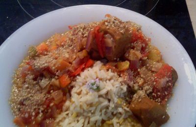 Mélange riz & lentilles, Seitan & petits légumes (11 points/Personne)
