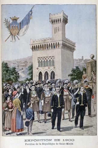 PAVILLON DE LA RÉPUBLIQUE DE SAINT MARIN EXPOSITION UNIVERSELLE 1900 DE PARIS. 