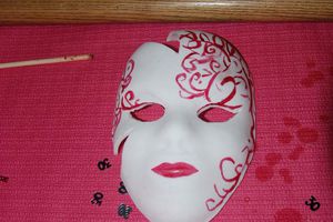 Masque de carnaval du gâteau rose !