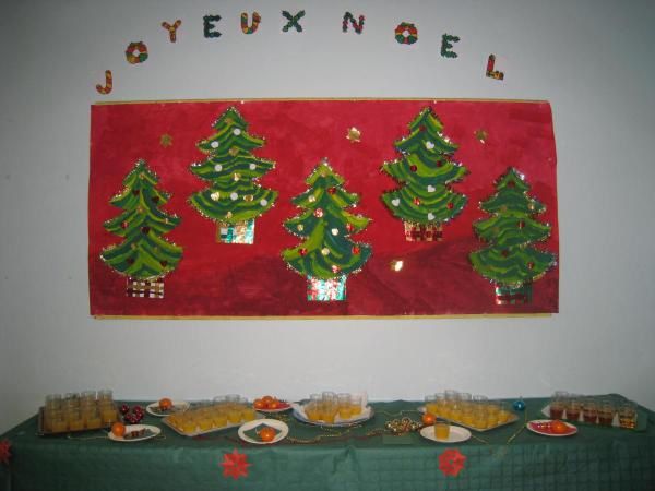 La venue du père Noël à l'école, le gouter de Noël