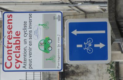 Double sens cyclable - de plus en plus de villes l'adoptent et communiquent ou pas...