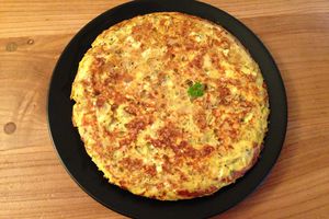 Frittata aux oignons doux et au vinaigre balsamique