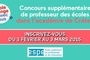 Concours externe supplémentaire de recrutement de professeurs des écoles dans l'académie de Créteil : Inscriptions du 3 février au 3 mars 2015