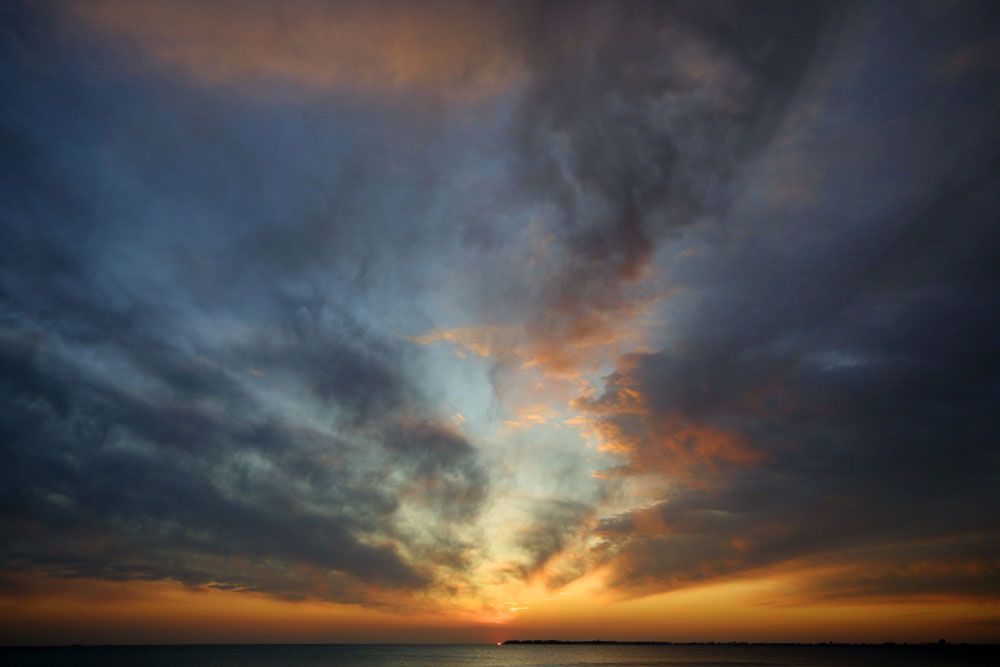 Couché de soleil baie de La Baule - Photos Thierry Weber Photographe de Mer Guérande La Baule