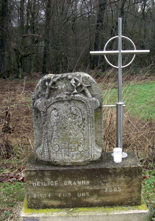 Sainte Oranne vénérée au sein de l'ancienne seigneurie de Berus qui appartenait anciennement à la Lorraine, aujourd'hui de part et d'autre de la frontière franco-allemande entre Moselle et Sarre.
