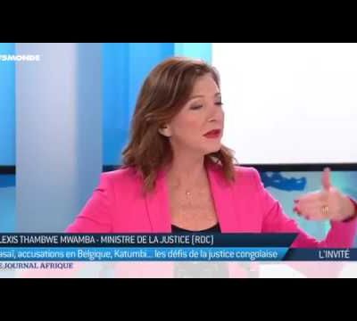 Thambwe Mwamba sur TV 5 à propos des massacres, de la plainte...