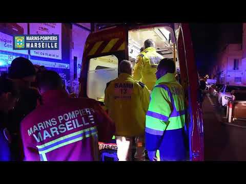 Vidéo - Incendie d'un appartement dans le 5ème arrondissement de Marseille. 