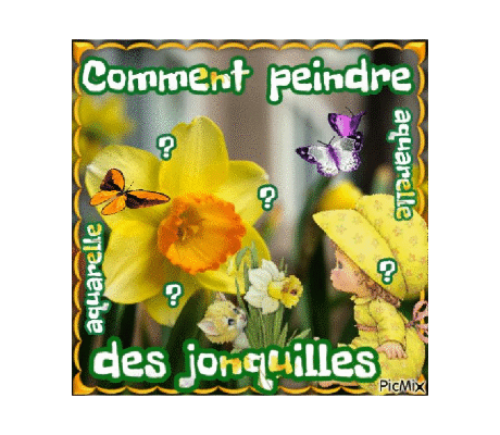 Dessin et peinture - vidéo 3443 : Comment peindre des jonquilles ? - aquarelle.