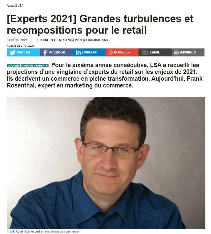 Dans les médias (221) : LSA : tribune d'experts 2021 