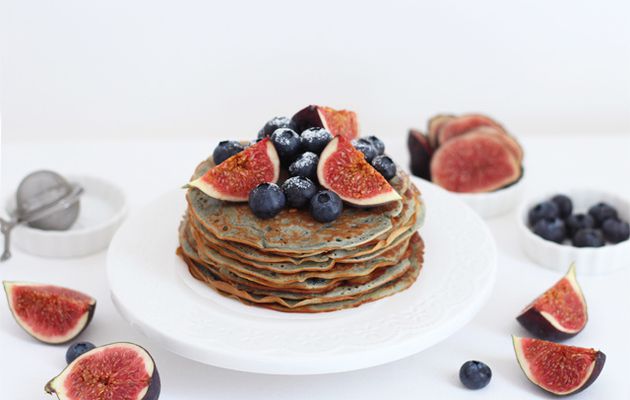 Pancakes aux myrtilles-figues  