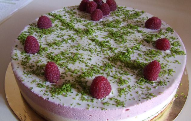 choc blanc framboise et pistache