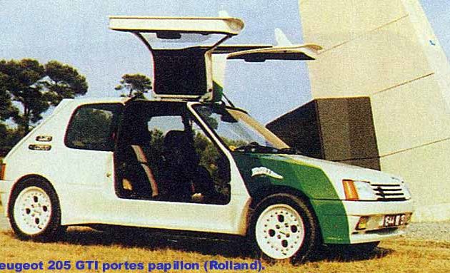 Gros plan: Peugeot 205 GTI  papillon Rolland