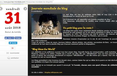 Journée mondiale : c'est la fête des auteurs de blogs ! Et vive la liberté d'expression !