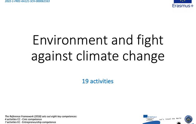 Accreditation 2022 - Environment and fight against climate change - 19 actions