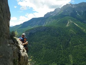 Camp d'été à Ailefroide - Via Ferrata de Freissinières - Lundi 14 juillet 2014