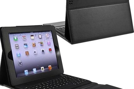 BUY Bluetooth Wireless Keyboard with Leather Case Stand Cover iPad 1 2nd 3rd Generation (Black) SALE CHEAPs