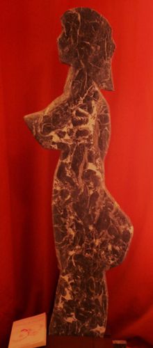 L'africaine - marbre de Sienne H 120 cm