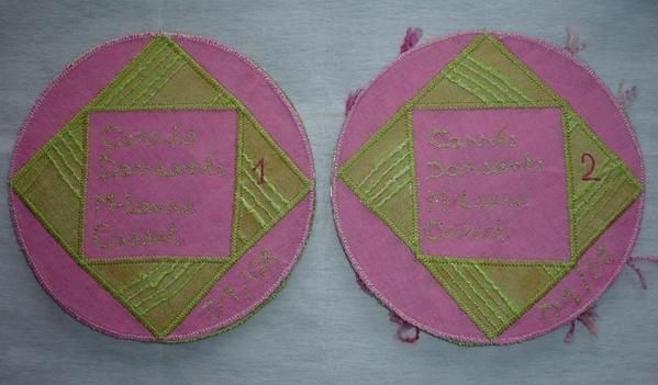récup de CD pour une déco textile