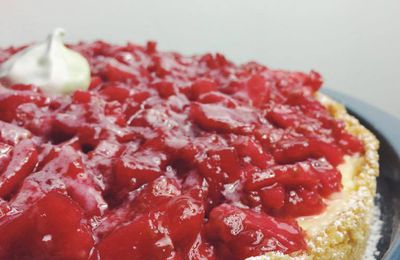 La tarte pommes framboises