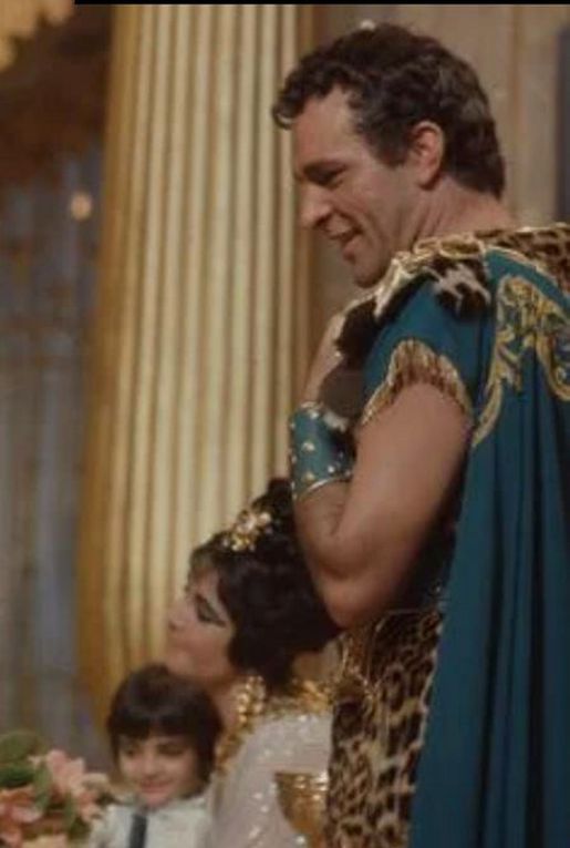 Richard Burton, as Mark Antony, chats with Liza Todd. Life Magazine, April 13, Blazing new page in the Legend of Liz - Richard Burton and Elizabeth Taylor on Cleopatra set.