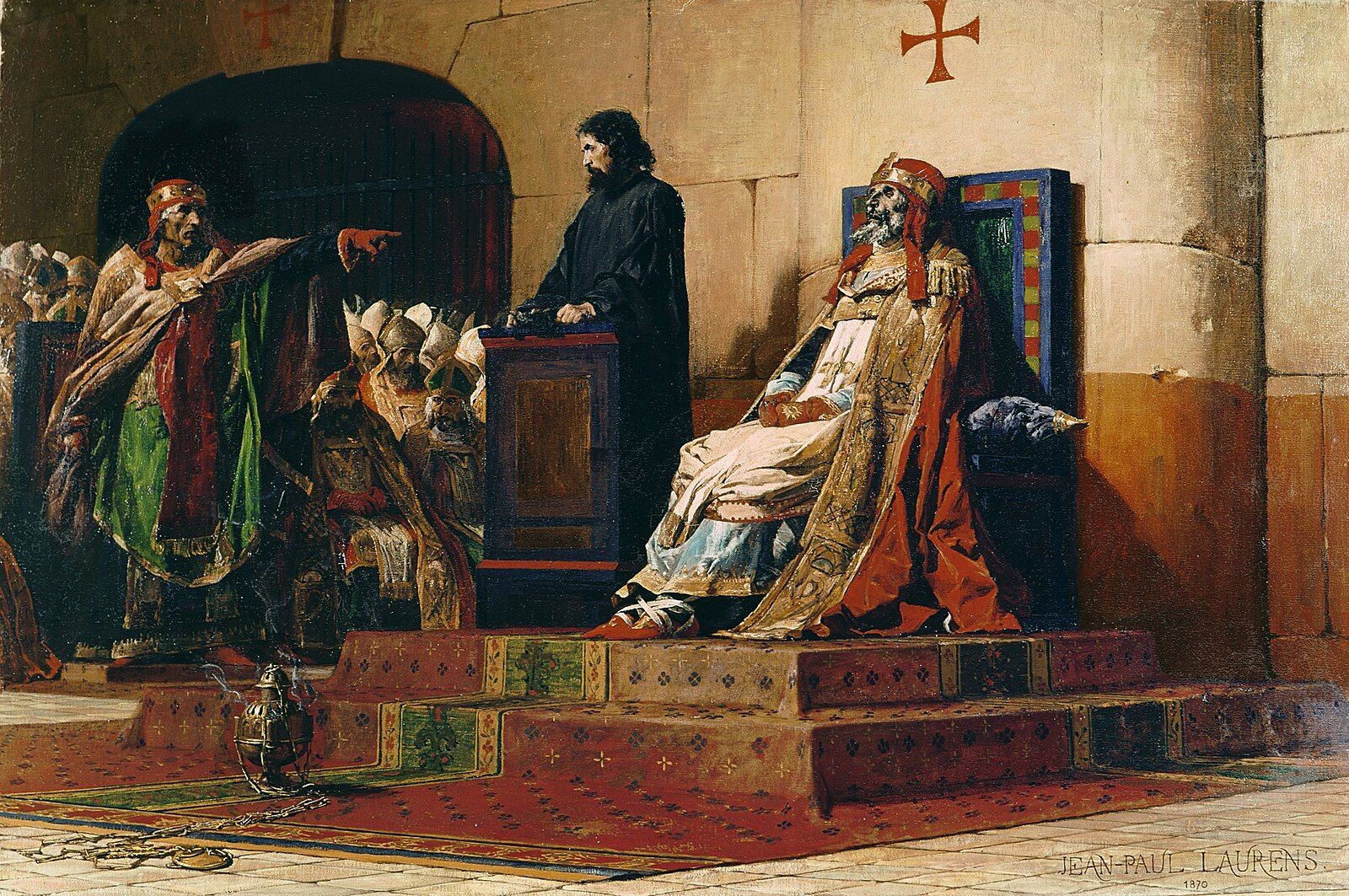 Le pape Formose et Étienne VI - Le Concile cadavérique - Jean-Paul Laurens
