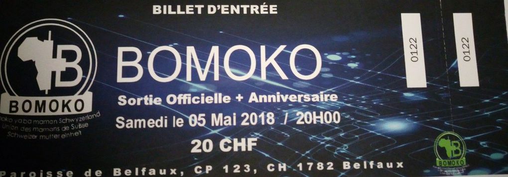 Association BOMOKO Ya Ba MAMANS Ya Suisse, Soirée Sortie Officielle