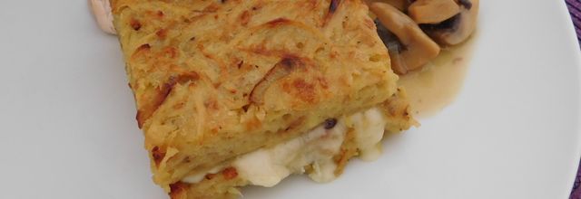 Gratin de pommes de terre au morbier.