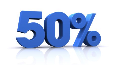 En avant les 50% !