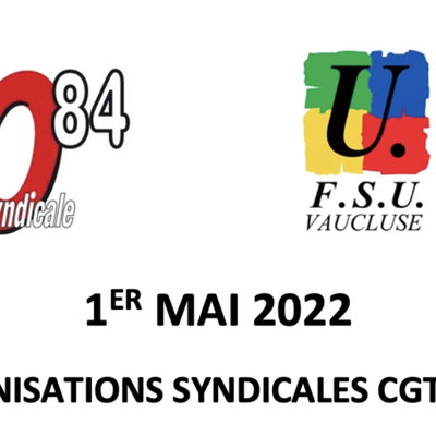 Premier mai en Vaucluse: communiqué syndical unitaire