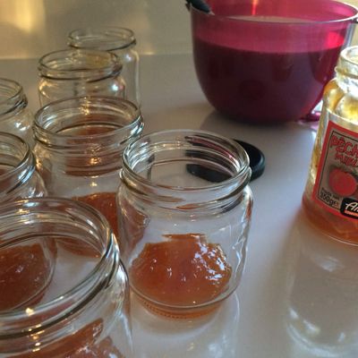 Yaourts à la confiture pêche abricot et miel