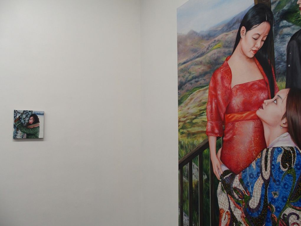Vues de l'exposition Nazanin Pouyandeh. L'envers de l'histoire © photographies Le Curieux des arts Gilles Kraemer, galerie Vincent Sator, Paris, février 2016.