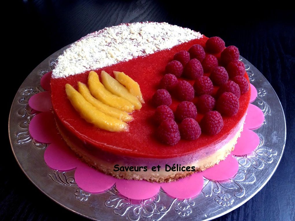 bavarois mangue framboise et fraise super bon  -  بافاروا بالمانك الفرمبواز والفراولة رااااقي و لذيذ جدا