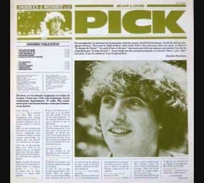 jean louis pick, un chanteur français de la fin des années 1970 et des années 1980 avant d'être fondateur de tété melody