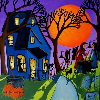 Halloween et sorcières en peinture et illustrations -   Debbie Criswell - Halloween